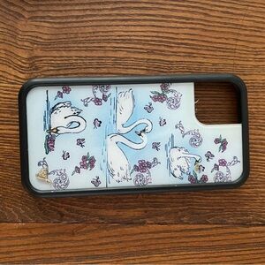 Wildflowers Black and Blue Butterfly Phone Case